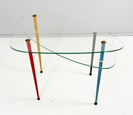 Image 1 of Side table by Edoardo Paoli, model: Arlecchino for Vitrex, Milan/Italy, 1950s