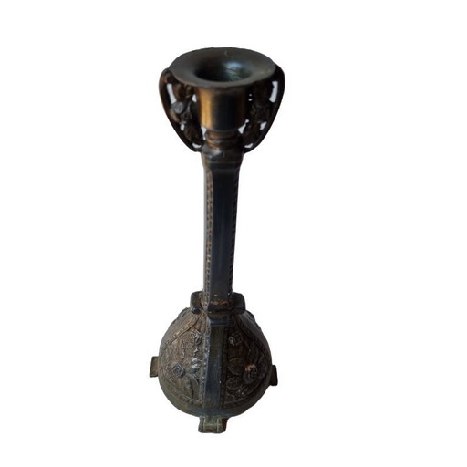Antique metal candlestick
