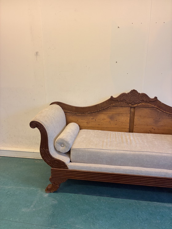 Image 1 of Vintage design sofa bed chaise lounge antique empire