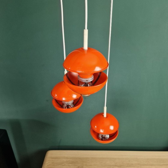 Image 1 of Vintage Kaiser Leuchten cascade hanglamp – ontwerp Klaus Hempel – Space Age (1970s, Duitsland)