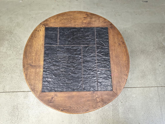 Image 1 of Smeedijzeren salontafel van René Drouet, jaren 1940.