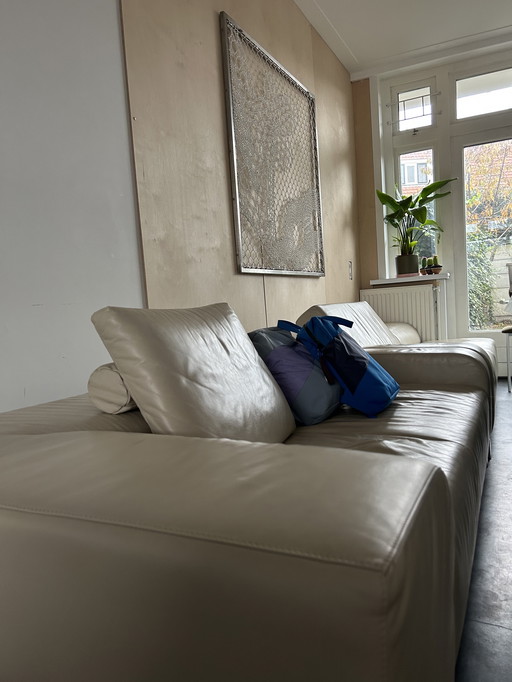 Leolux B Flat bank, 2 componenten + hocker.