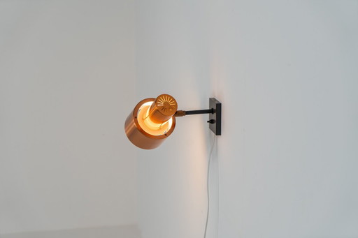 Rare copper “Corda” wall light by Jo Hammerborg for Fog & Mørup (Denmark, 1960s).