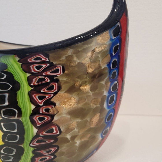 Image 1 of Millefiori half-moon decorative centerpiece, Murano glass, 90's - Italy