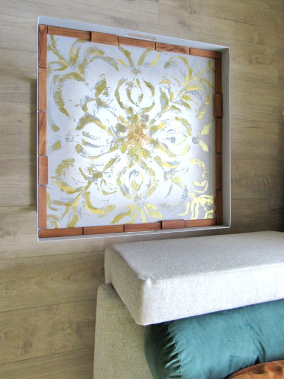 Image 1 of % SALE % -- Metal side table - Japandi style