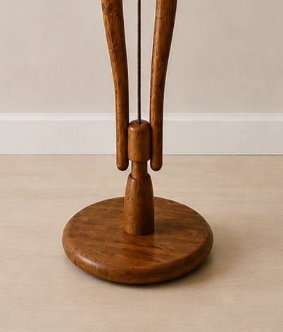 Zeldzame Ashmuth Leuchten sculpturale houten vloerlamp uit de jaren 70 – Mid-Century Modern design (photo 6 of 8)