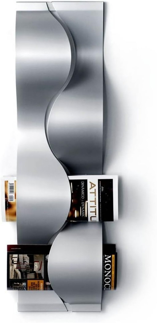  Aluminium tijdschriftenrek  ontw. Maria Berntsen voor Rosendahl