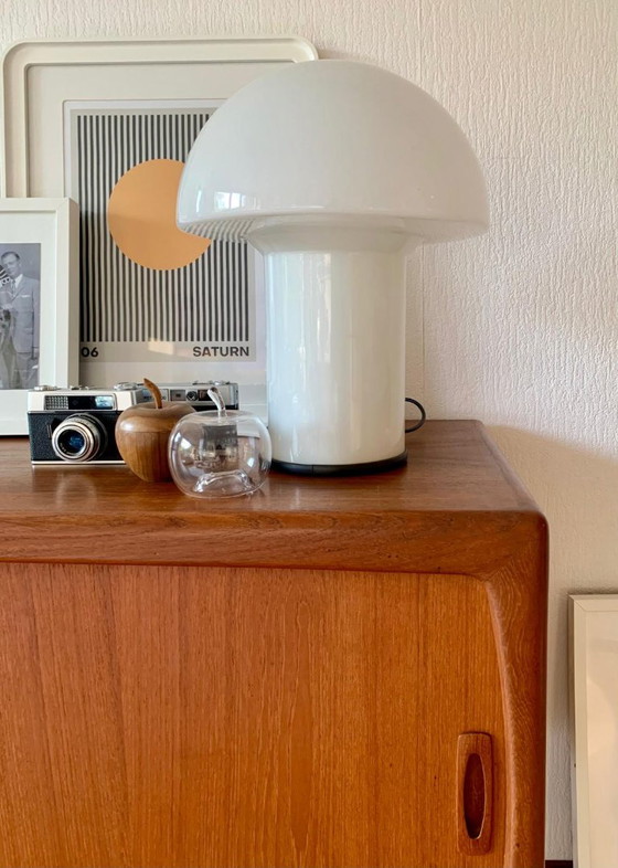 Teak Sideboard with sliding doors and drawers, H.P. Hansen Møbelindustri, Wood, Brown, Mid Century Modern (photo 5 of 5)