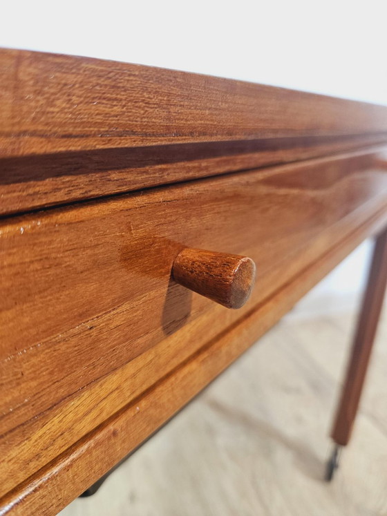 Mid-Century Modern Sewing Table in Teak, Denmark, 1950s-1960s – Desk, Brass, Mid Century Modern (photo 15 of 19)