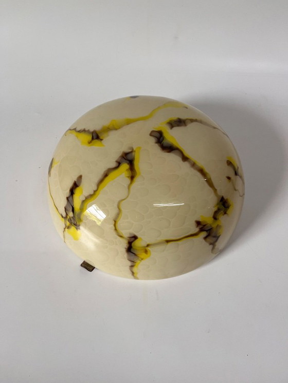 Image 1 of Vintage Large Marbled Ceiling Lamp Ceiling Lamp Gispen