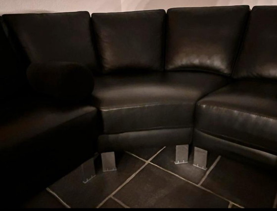 Image 1 of LEOLUX LEDER-ECKSCHRANK SCHWARZ