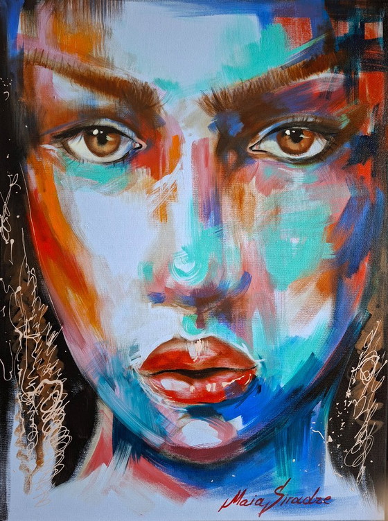 Face – Maja Stracke, Pinturas y dibujos, Lienzo (photo 5 of 6)