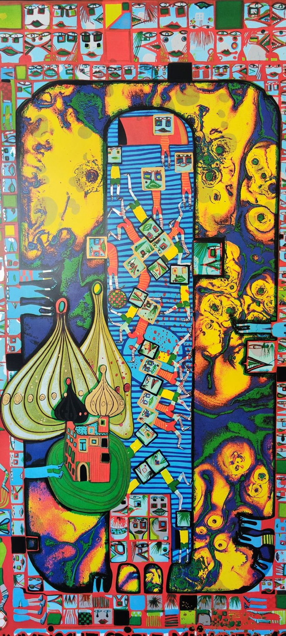 Hundertwasser / Olympic Games 1972 Munich / Vintage Sport Poster, Paper, Multi Color (photo 2 of 10)