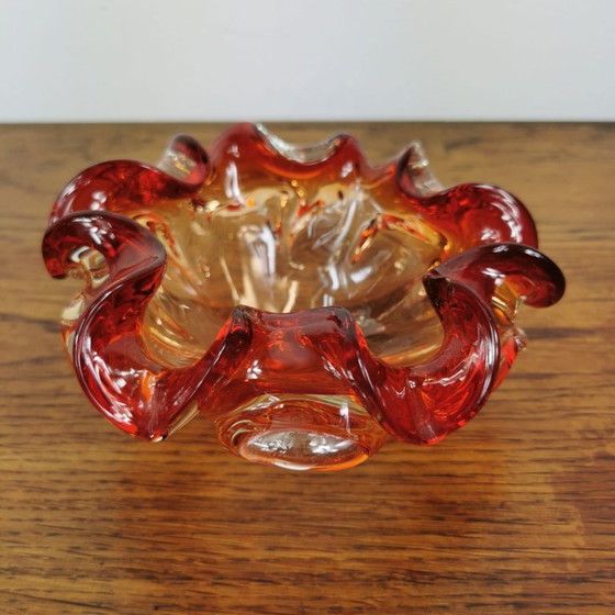 Image 1 of Vintage glass bowl, ashtray. Italian glass