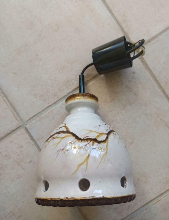Image 1 of Echte vintage lamp van keramiek - hanglamp van Fischer Leuchten