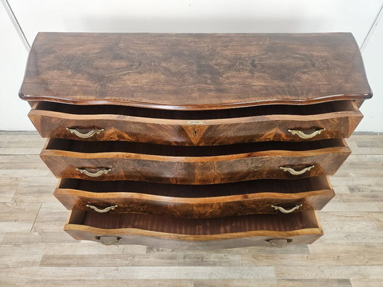 Commode Chippendale en loupe de noyer, années 1940 – Wood, Klassiek (photo 13 of 22)