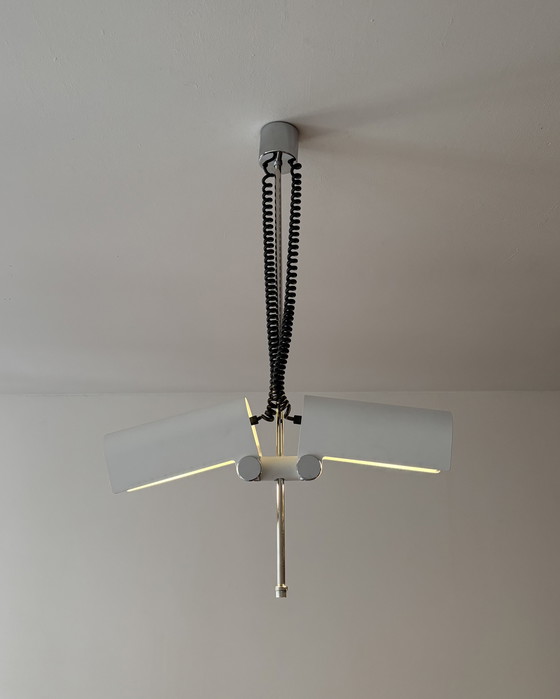 Image 1 of Minimalist Doria Adjustable Pendant Lamp designed by Wilhelm Braun Feldweg, 1960s, Space Age, Mid Century, Industrial Design