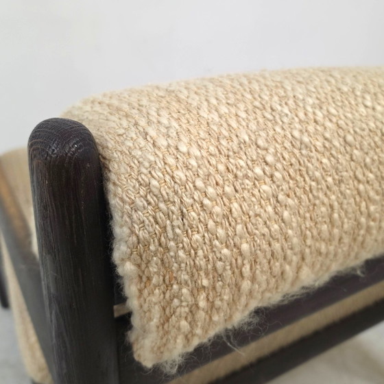 Image 1 of Set of 2 Carl Straub lounge armchairs, 60s wool upholstery, Brutalist