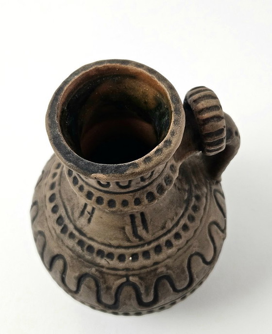Image 1 of Mid-century Gmundner Vase from Austria | Vintage Handmade Ceramic Pitcher from the '60s