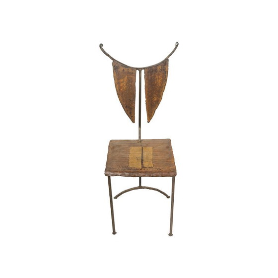 Chaise sculpture de Jean-Jacques Argueyrolles, France, années 1990 – Chaises & fauteuils, Gold, Iron (photo 3 of 11)