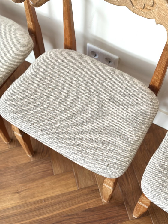 Image 1 of Vintage stoelen set 4 eiken Henning Kjærnulf E.G. Møbler
