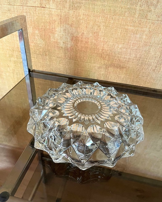 Image 1 of Large Vintage Cut Crystal Ashtray – France, 1960s/70s
