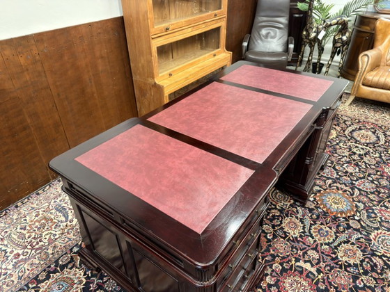 Scrivania da Partner Chesterfield Inglese – Scrivanie, Leather, Wood (photo 16 of 19)