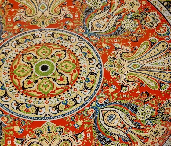 Image 1 of Large Chinese decorative plate with traditional Middle Eastern and Islamic patterns.