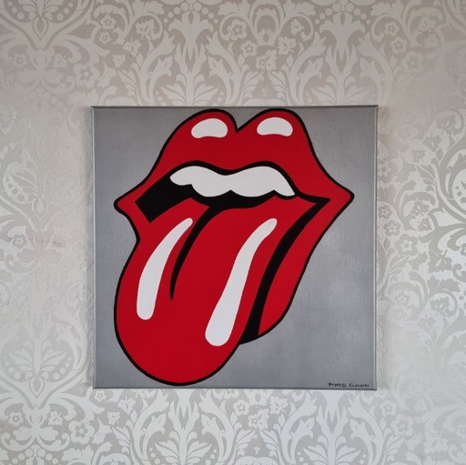 Frances Eckhardt - pop art Stones painting 50x50