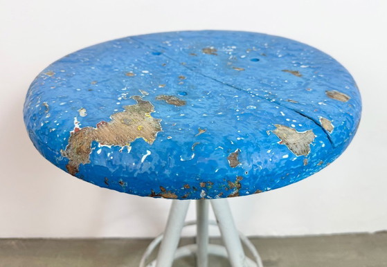 Image 1 of Grey Industrial Workshop Stool, 1960s