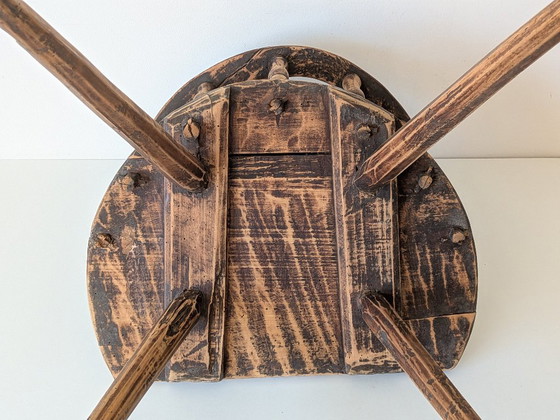 Chaise française primitive à dossier à barreaux du XVIIIe siècle (Art Populaire) – Fauteuils, Wood (photo 9 of 9)