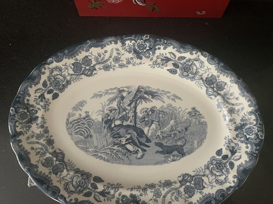 La Cartuja de Sevilla, Oval Bowl, Porcelain, Blue (photo 8 of 14)