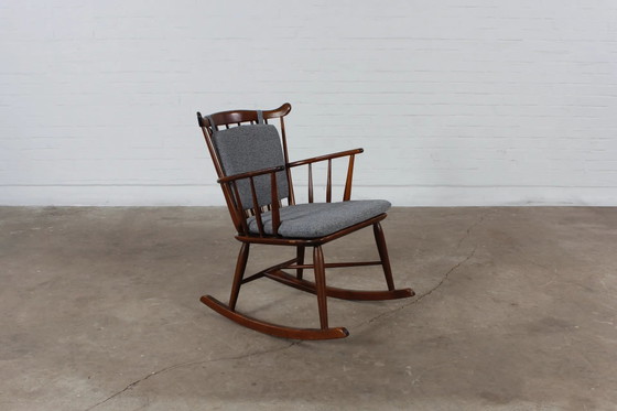 Vintage Deense Schommelstoel Mid Century Design jaren 60 70 – Farstrup, Schommelstoelen, Wood, Scandinavian (photo 2 of 16)