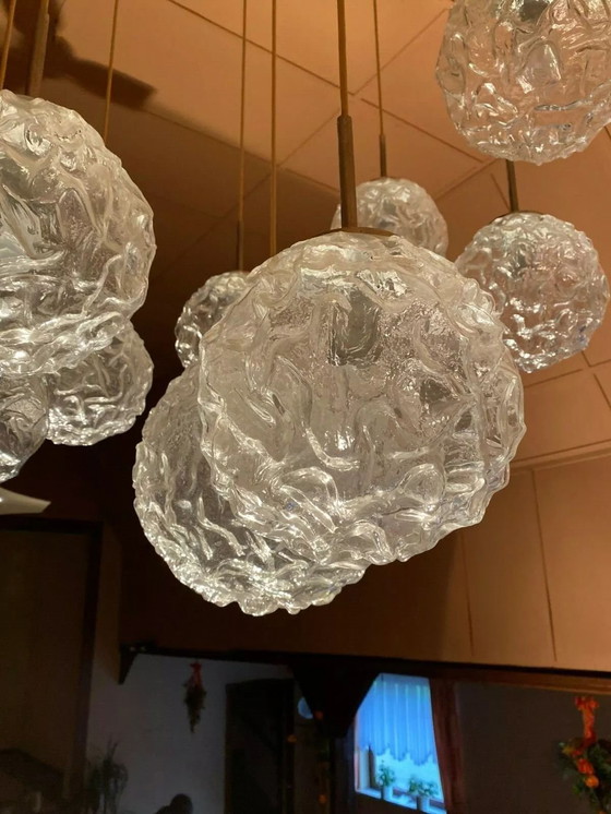 Image 1 of Lampada da soffitto XXL anni '60 e '70, lampada a sospensione, lampada a cascata, Hillebrand Design anni '60