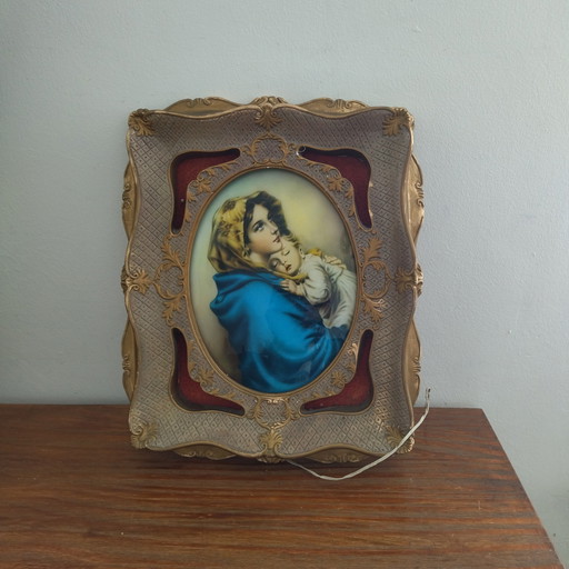 Light Frame: Virgin Mary and Child Jesus