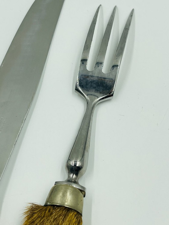 Hunting Carving Set by Gérard Pouply Rethel, Cutlery Sets, Metal, Brown (photo 10 of 12)