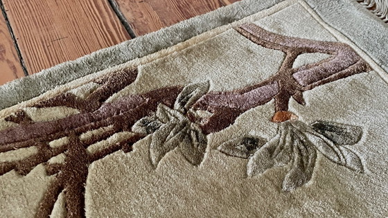 Image 1 of Vintage zijden vogelkleed - 75x28cm