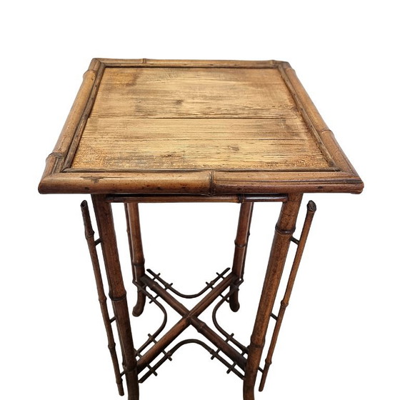 Franse bamboe Art Nouveau plantentafel, eind 19e eeuw – Bijzettafels, Bamboo (photo 4 of 7)
