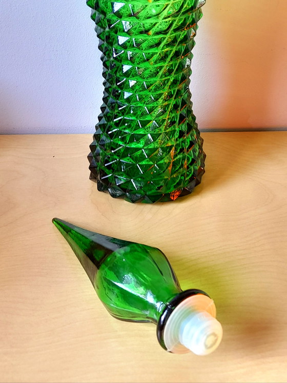 Image 1 of Green Empoli Italian carafe, 1970