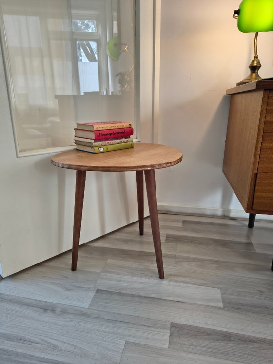 Image 1 of Tavolino laterale in legno | vintage anni '60 | organico