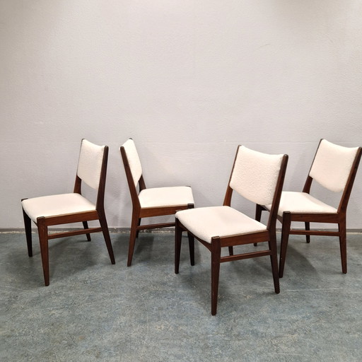 Set of 4 vintage Danish chairs newly upholstered