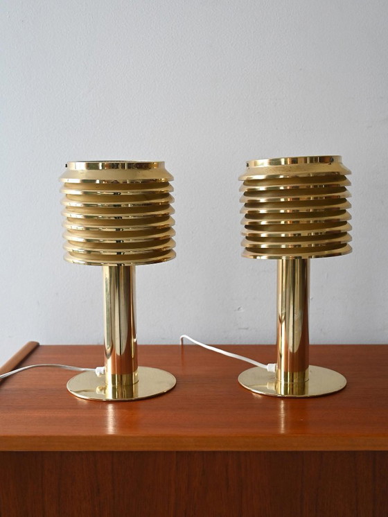 Image 1 of Par de lámparas de mesa de latón modelo B142 de Hans-Agne Jakobsson