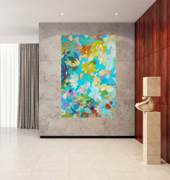#Fields 147x97cm – joart, Paintings & Drawings, Gold, Canvas (photo 7 of 15)