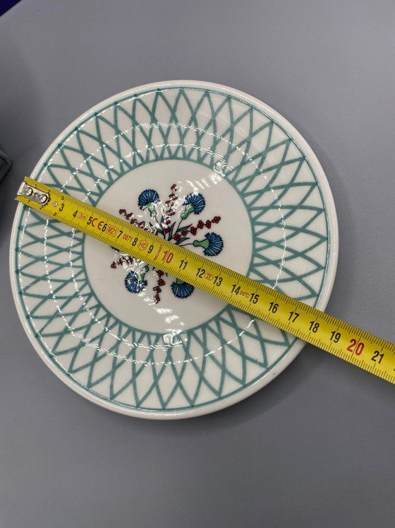 2 Limoges porseleinen dessertborden - Jean-Paul Bodet voor Maison Manoï – Decoratieve objecten, Porcelain (photo 3 of 3)