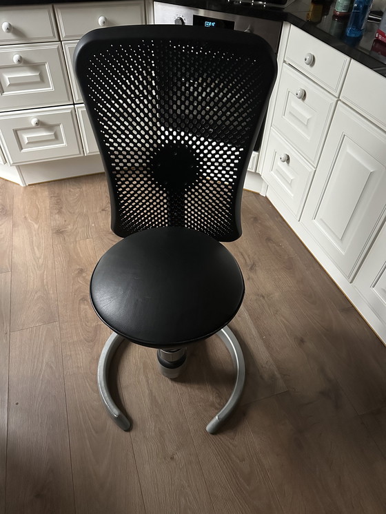 Image 1 of Sedia da ufficio Swopper in pelle nera