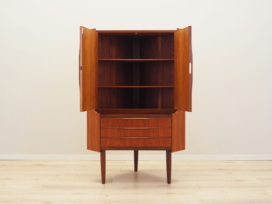 Image 1 of Eckschrank aus Teakholz, dänisches Design, 1970er Jahre, Produktion: Dänemark