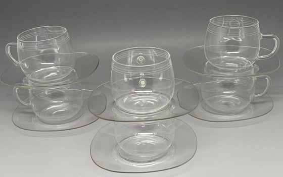 Image 1 of Heinrich Löffelhardt Bauhaus Set da tè – Teiera in vetro Jena 1,5 L + 6 tazze Schott Verran