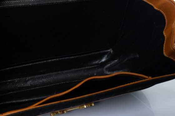 Gucci, Vintage GG Emaille Bag With Black Canvas – Shoulder bags, Calfskin (photo 9 of 12)