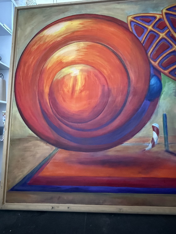 Image 1 of Schilderij Hans Kooijman Titel “Oogst Der Perikelen” Afmeting 180 x 140