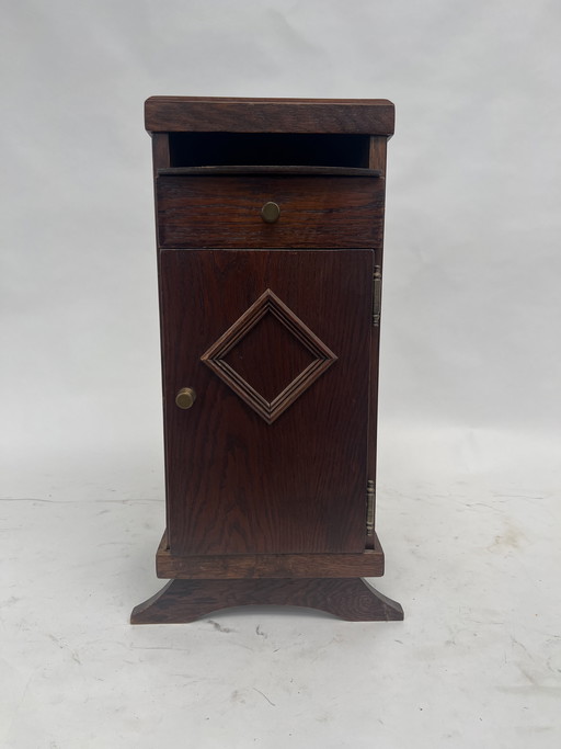 Mesita de noche antigua de estilo Art Déco